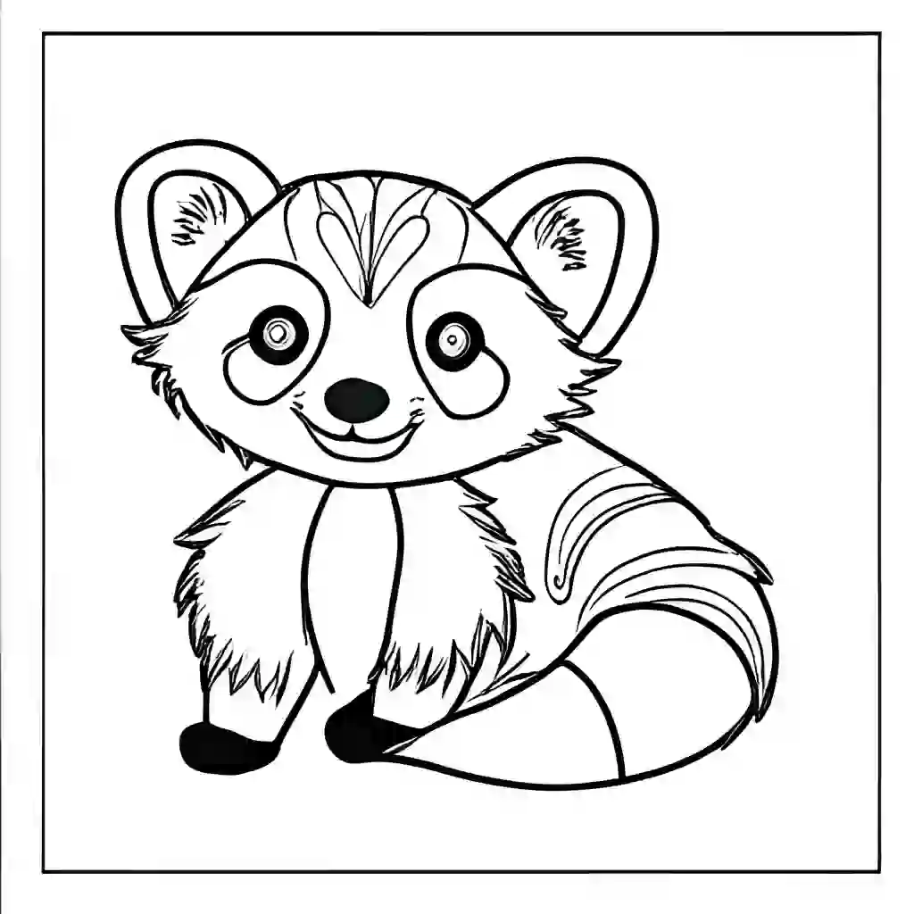 Red Pandas coloring pages